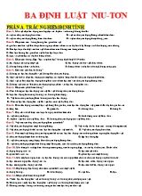 65 Câu trắc nghiệm Vật lí 10 - Bài 10 Ba định luật Niutơn (Có đáp án)